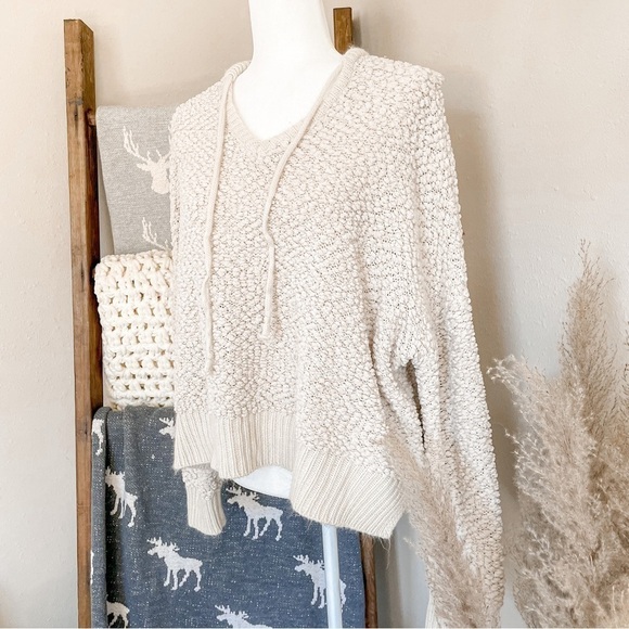 Young fabulous & Broke | popcorn knit hoodie, size M/L - Picture 2 of 9